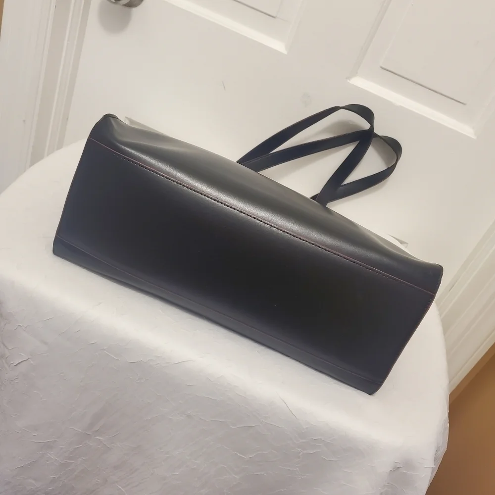 LODIS Black Smooth Leather Large Shoulder/Tote RFID